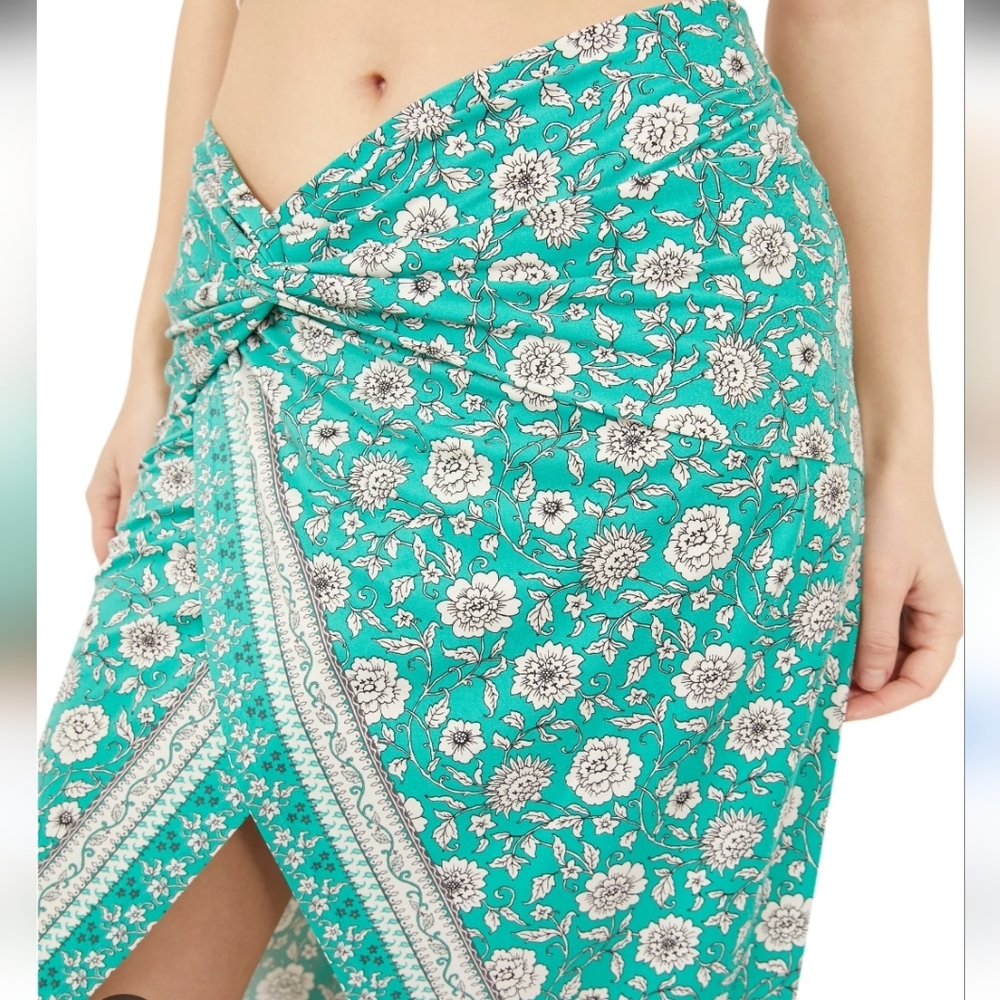 Free People Saron Skirt Floral Green Flowers Size XS - Picture 5 of 14